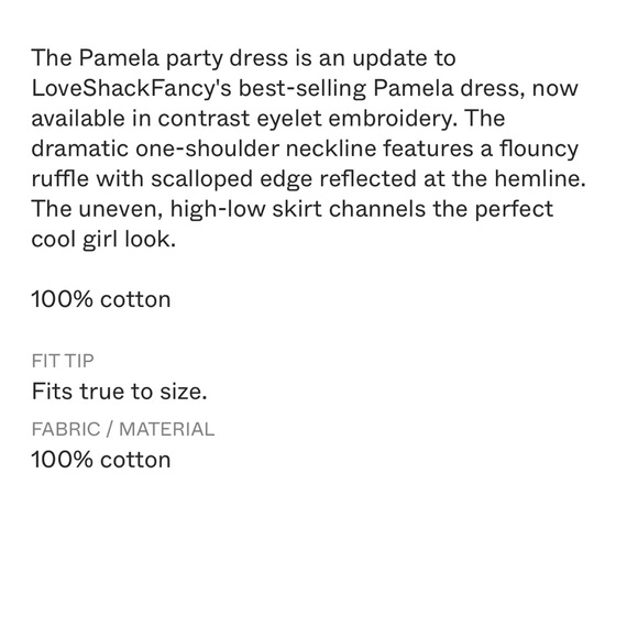 Love Shack Fancy Pamela asymmetrical embroidered party dress size S EUC - Picture 2 of 4